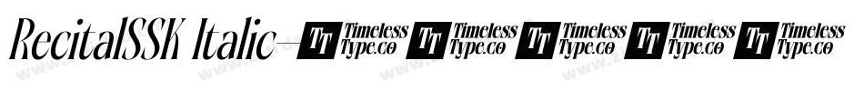 RecitalSSK Italic字体转换